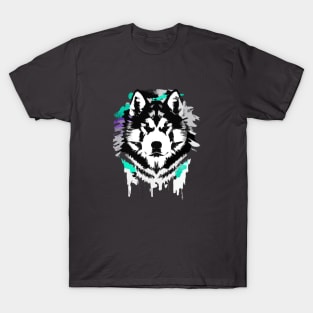 Cool Malamute Sled Hound Artwork T-Shirt